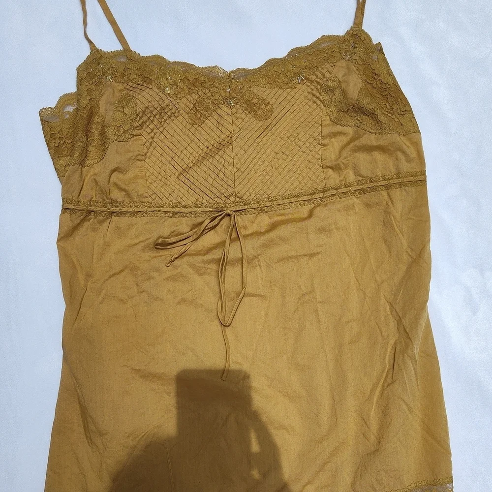 NWOT Vintage Y2K Express Design Studio Sleeveless Camisole/Beading & Lace Detail